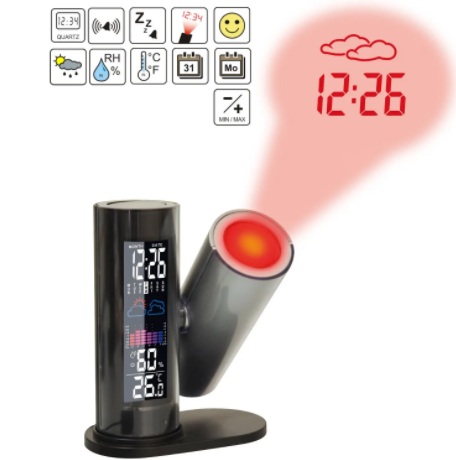 Часы проекционные Technoline WT514 - черные  