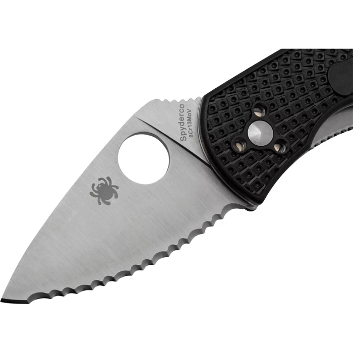 Нож Spyderco Ambitious, serrated black (C148SBK)  