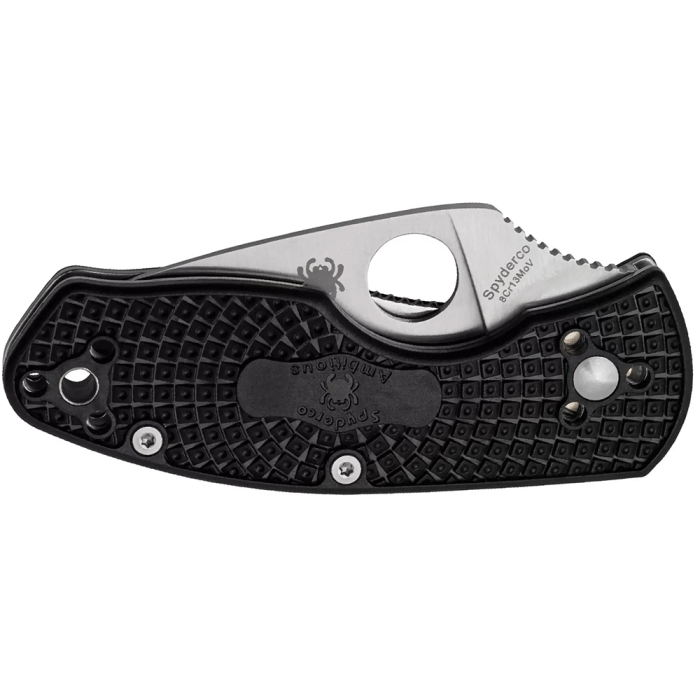 Нож Spyderco Ambitious, serrated black (C148SBK)  