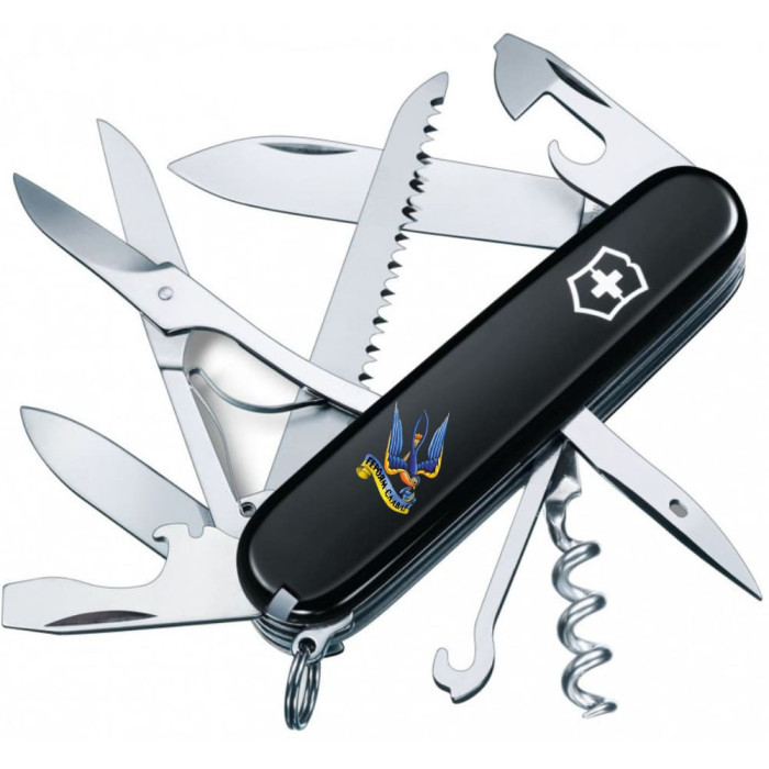 Складной нож Victorinox HUNTSMAN UKRAINE Тризуб-Ласточка + Героям слава 1.3713.3_T1220u  