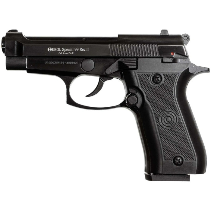 Шумовой пистолет EKOL Special 99 Rev-2, калибр 9 мм P.A.K., черный  