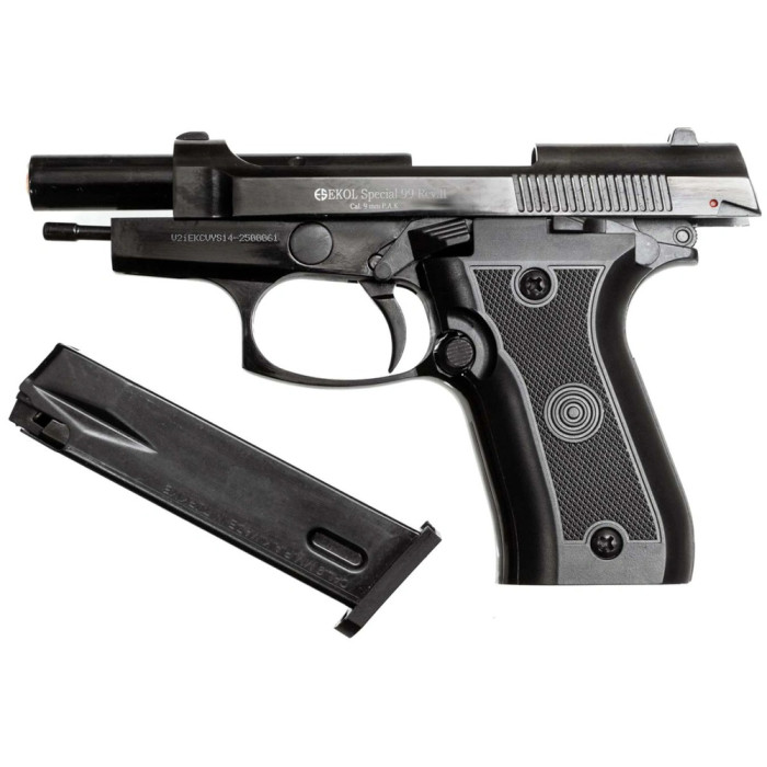 Шумовой пистолет EKOL Special 99 Rev-2, калибр 9 мм P.A.K., черный  