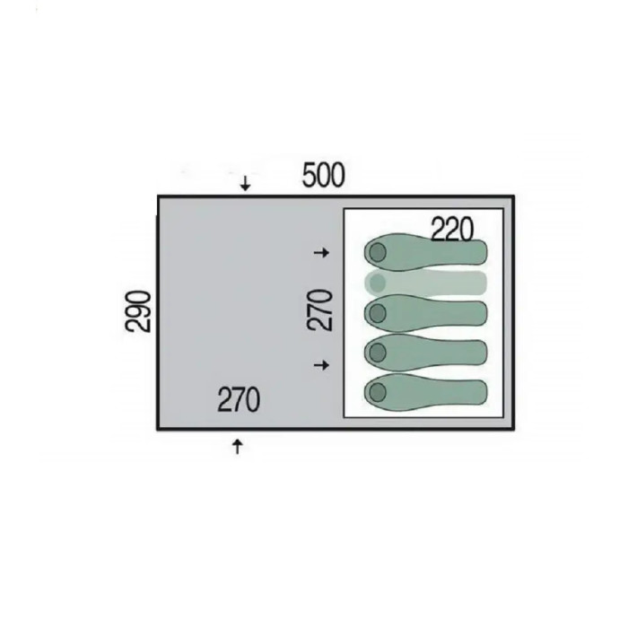 Палатка четырехместная Pinguin Omega 4, Green (PNG 128.4.Green)  