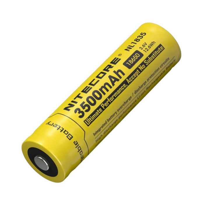 Аккумулятор литиевый 18650, Nitecore NL1835 (3500mAh), защищенный  