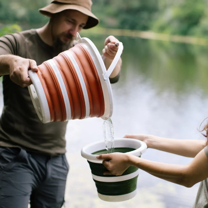 Ведро Tribe Water Bucket 10 л силиконовое T-FJ-0048, terracota  