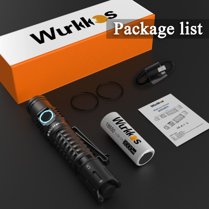Фонарь Wurkkos FC12 SFT40 2000lm, черный  