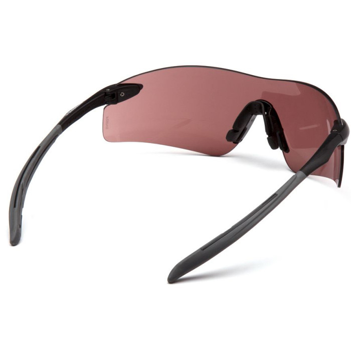 Очки Pyramex Intrepid-II (vermillion) зеркальные линзы цвета киновар  