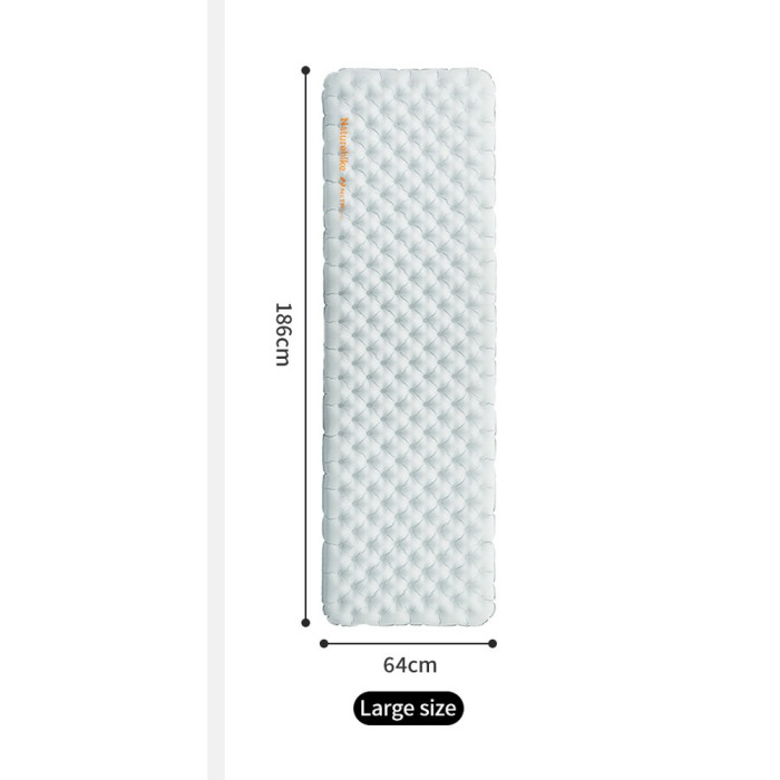 Матрас надувной одноместный UL Naturehike CNK2450WS012, 186*64, серый  