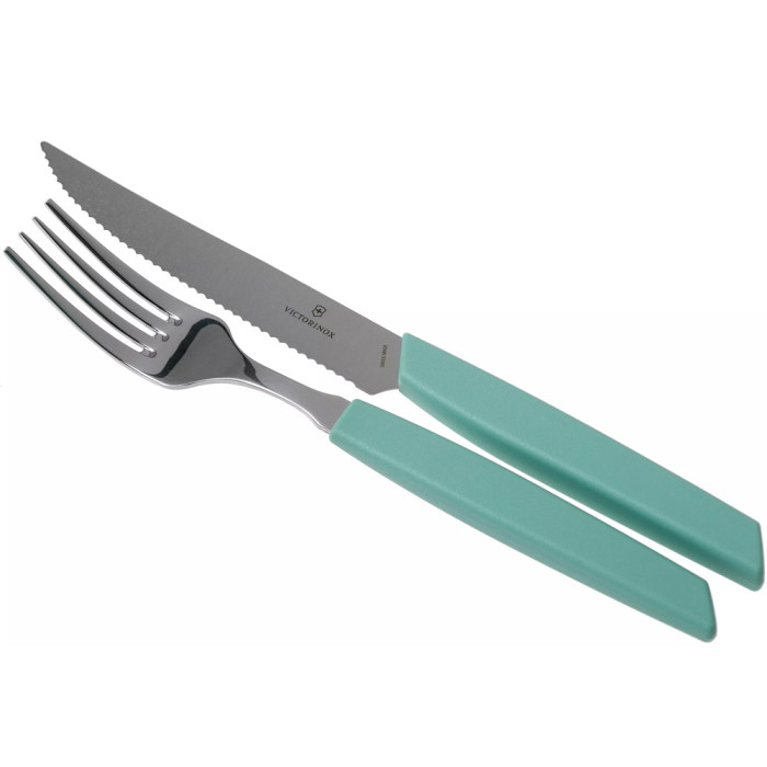 Набор кухонный Swiss Modern Table Set 12шт с мятн. ручкой (6 ножей steak, 6 вилок)  