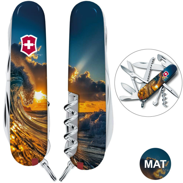 Складной нож Victorinox HUNTSMAN DESIGN Солнечная волна  
