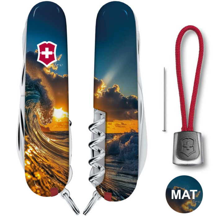 Складной нож Victorinox HUNTSMAN DESIGN Солнечная волна  