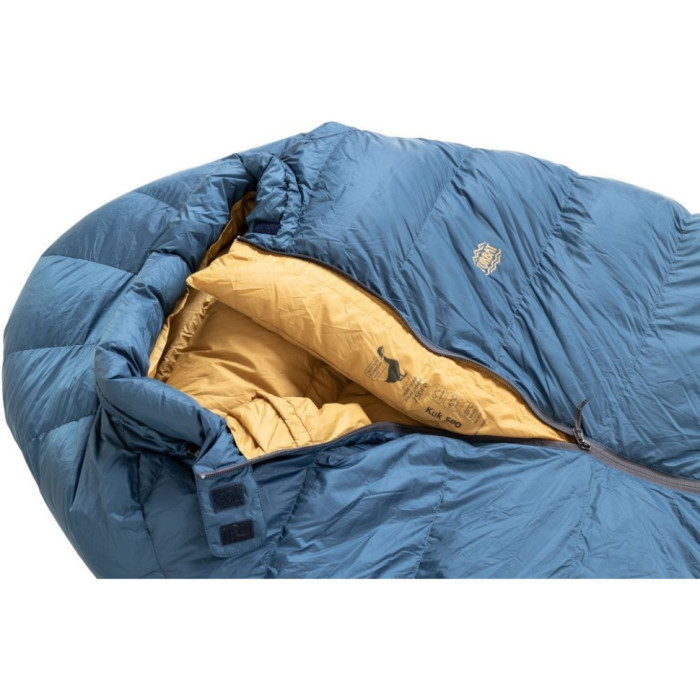 Спальник пуховой Turbat KUK 500 legion blue/dark cheddar - 195 см - синий/оранжевый  