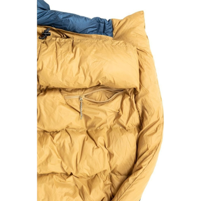 Спальник пуховой Turbat KUK 500 legion blue/dark cheddar - 195 см - синий/оранжевый  