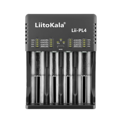 Зарядное устройство Liitokala Lii-PL4, 4 канала, Ni-Mh/Li-ion/LiFePO4, 220V/12V, LED, Box