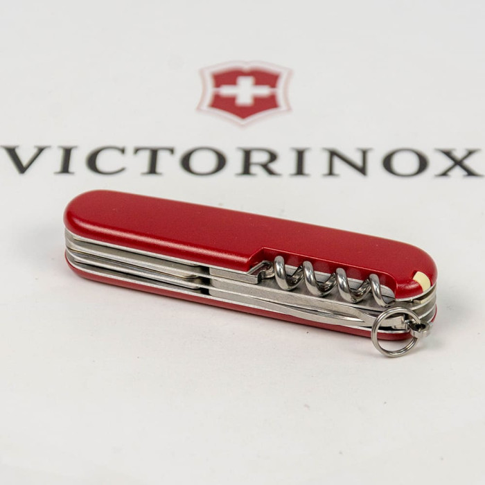 Складной нож Victorinox CLIMBER MAT красный матовый лак с желтым лого  