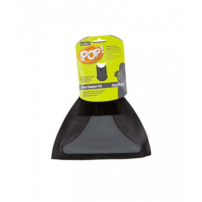Набор Summit Pop Flexi Dustpan And Brush Black (совок и щетка)  