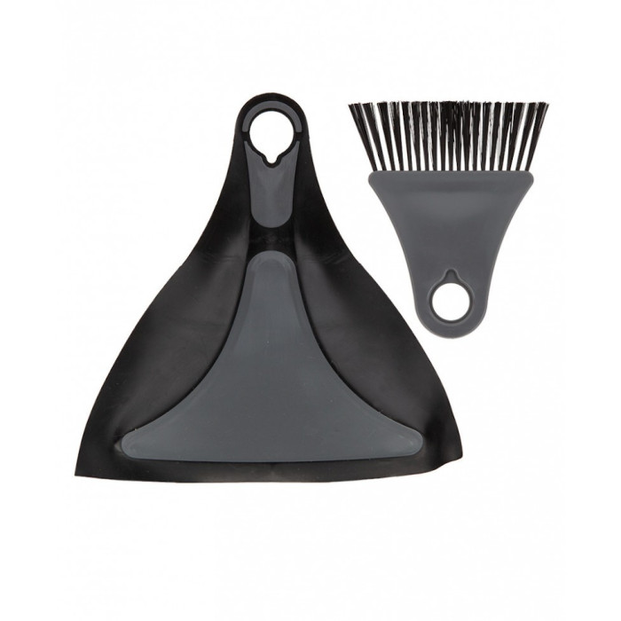 Набор Summit Pop Flexi Dustpan And Brush Black (совок и щетка)  