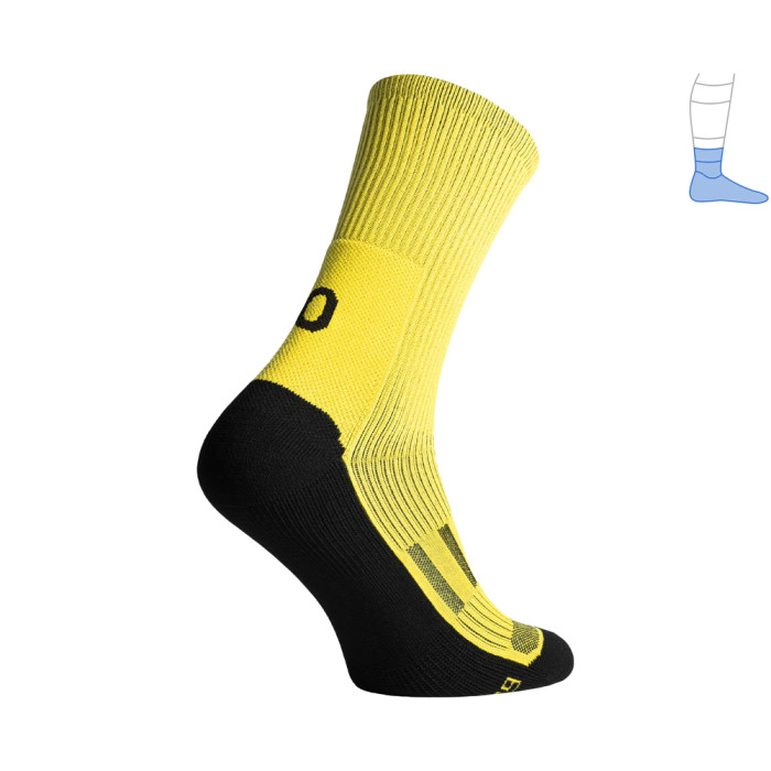 Компрессионные носки защитные демисезонные Protector MidDry+ черно-желтые S 36-39  