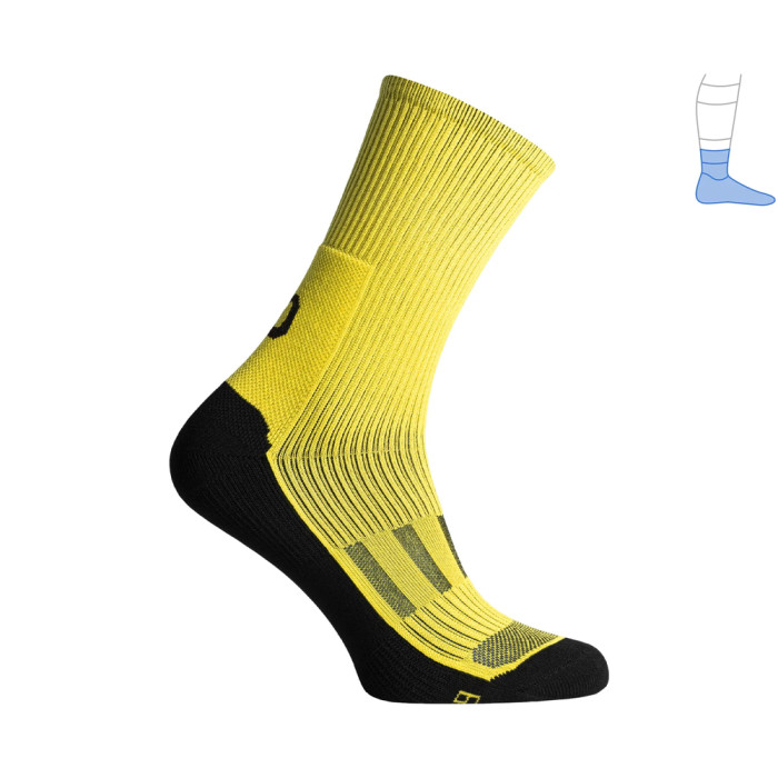 Компрессионные носки защитные демисезонные Protector MidDry+ черно-желтые S 36-39  