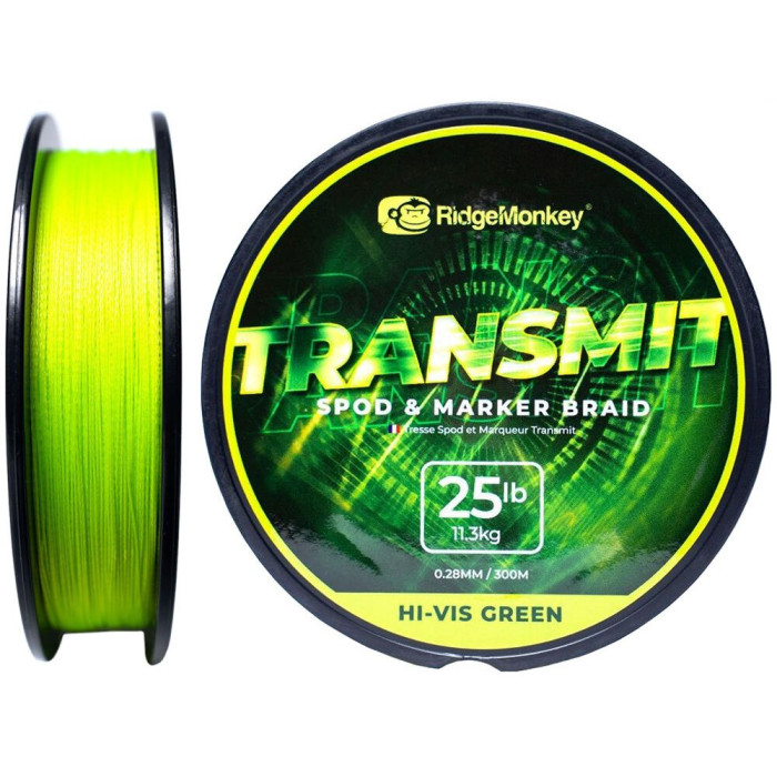 Шнур RidgeMonkey Transmit Spod and Marker Braid 300m 0.28mm 25lb/11.3kg  