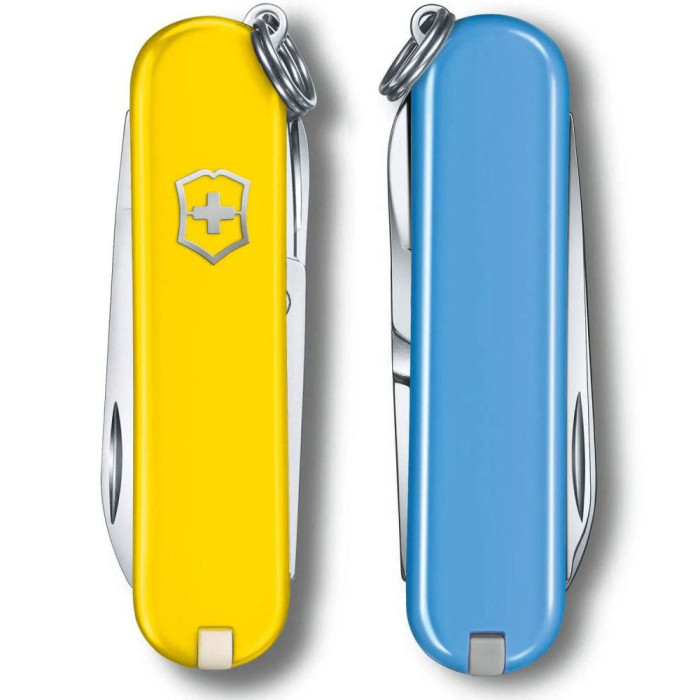 Нож Victorinox Classic SD Ukraine 58мм/7функ/желт- гол  