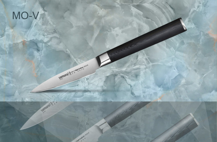 Нож кухонный Samura Mo-V овощной, 80 мм, SM-0010  