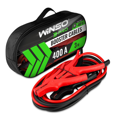 Провода-прикуриватели Winso PRO сила стума 400A, длина 3.0м., сумка на молнии (138140)