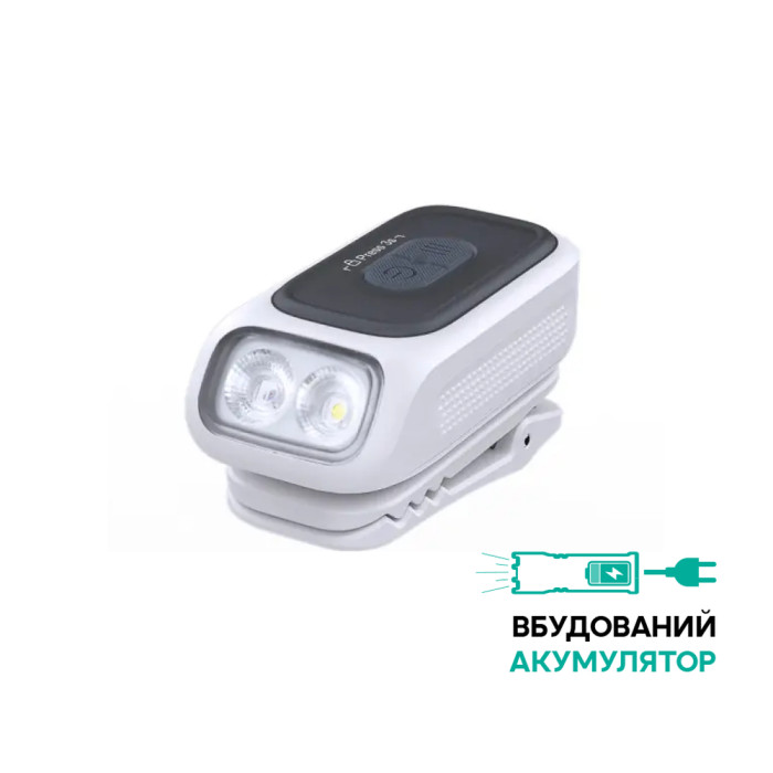 Фонарь с клипсой Fenix E04R, белый  