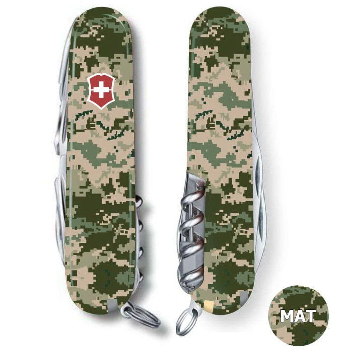 Складной нож Victorinox SWISSCHAMP ARMY Пиксель с красн Лого 1.6795.3.W3941p  