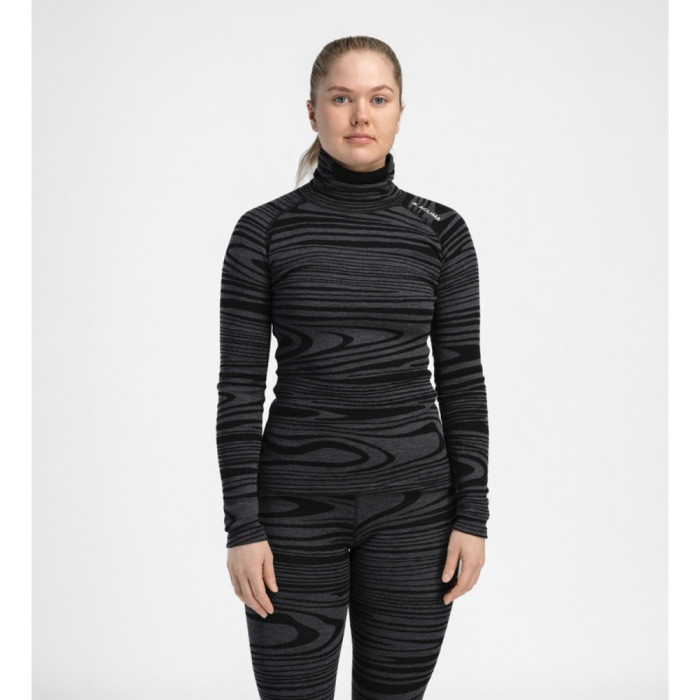 Термокофта жен. Aclima WarmWool 200 Roll Neck W's Black Motion L  