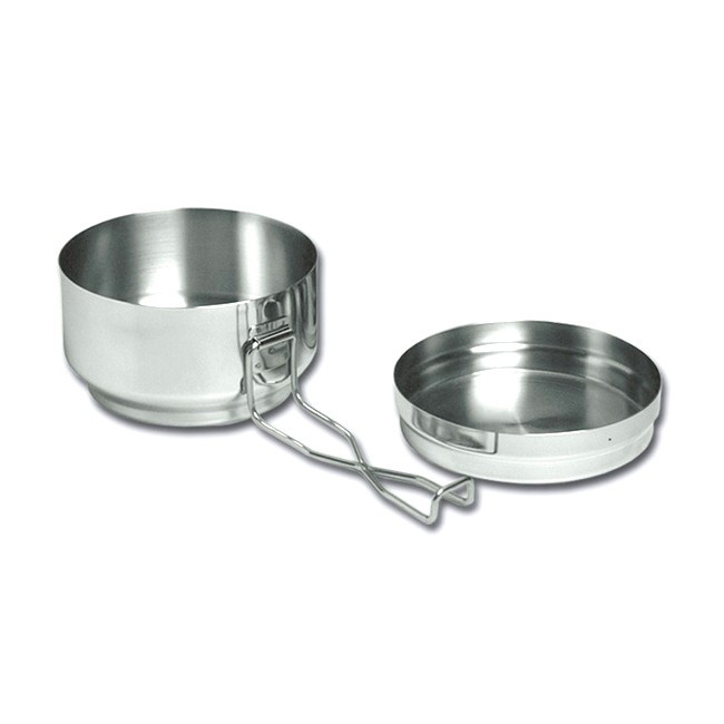 Набор туристической посуды Alb Forming 612 Two-Piece Mess Tin Set St. Steel Crni  