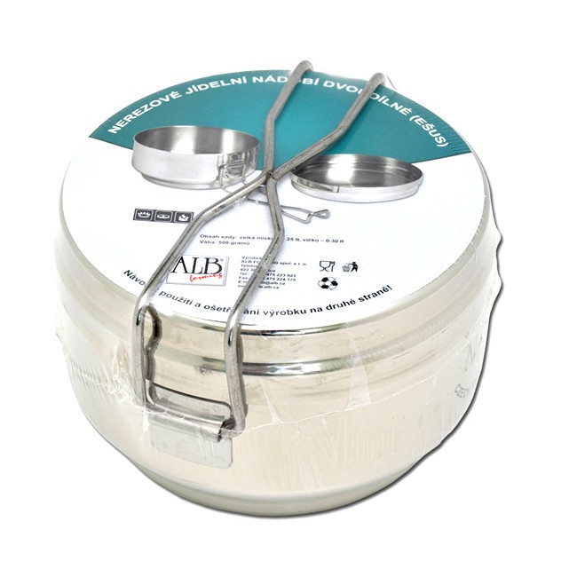 Набор туристической посуды Alb Forming 612 Two-Piece Mess Tin Set St. Steel Crni  