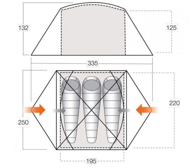 Палатка Vango Tryfan 300 Pamir Green  