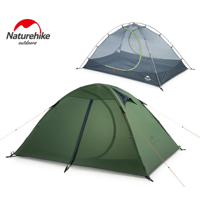 Палатка двухместная ультралегкая Naturehike NH15Z006-P, темно-зеленая  