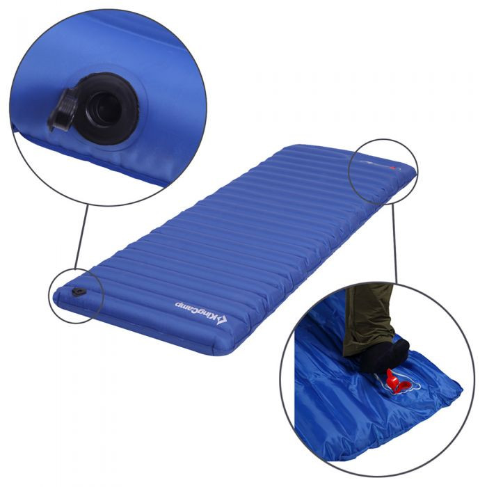 Надувной коврик KingCamp PUMP AIRBED SINGLE (KM3588) BLUE  