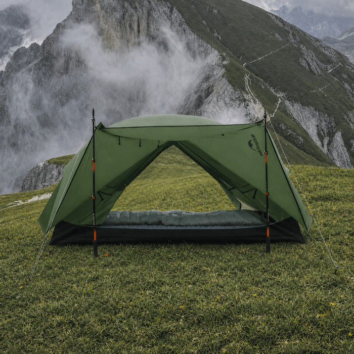 Палатка сверхлегкая трёхместная Naturehike Mongar CNK2650WS014, 210T, зеленая  