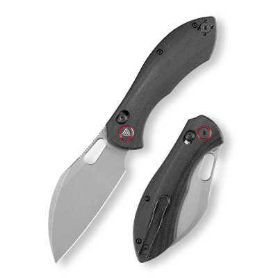 Нож Trivisa Batwing-BM/L, 14C28N, Микарта, Черный (JM10L-BM-14)