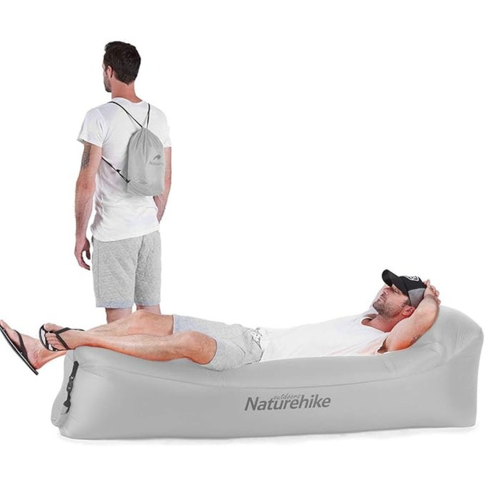 Ламзак с подголовником Naturehike NH20FCD06, серый  
