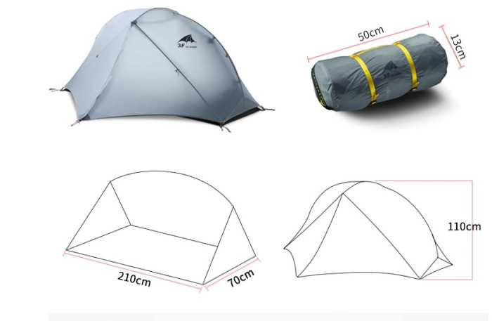 Палатка 3F Ul Gear Floating Cloud 1 210T  