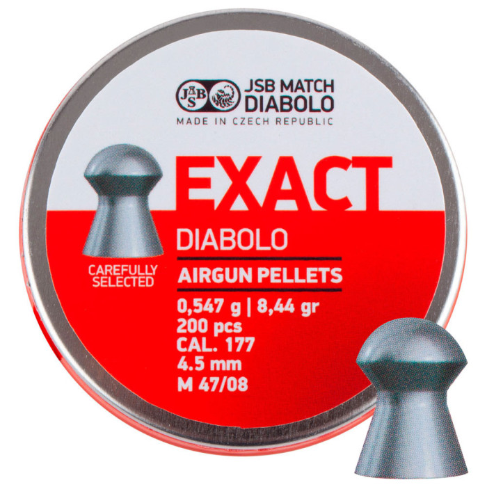 Пули пневматические JSB Diabolo Exact 4,5 мм 0,547 г 200шт/уп (546235-200) 