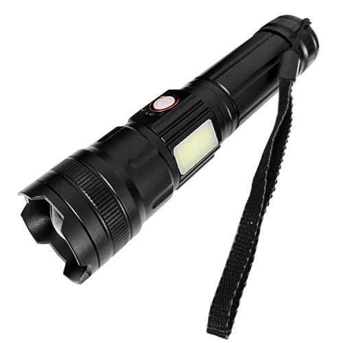 Фонарь Police BL-5626/6526-GT100+COB (white+red), power bank, 1x18650, zoom, ЗУ Type-C, Box  