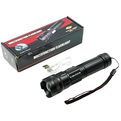 Фонарь Police BL-5626/6526-GT100+COB (white+red), power bank, 1x18650, zoom, ЗУ Type-C, Box  