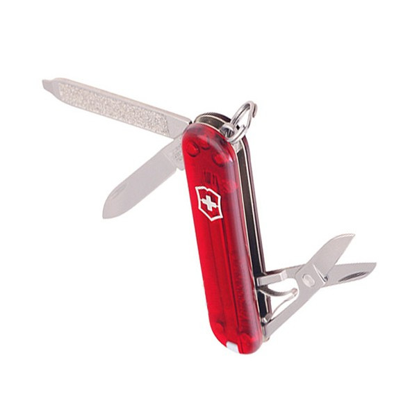 Нож Victorinox СLASSIC SD полупрозрачный красный 0.6223.T  