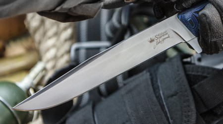 Нож Kizlyar Supreme Intruder сатин, сталь D2 рукоять G10  