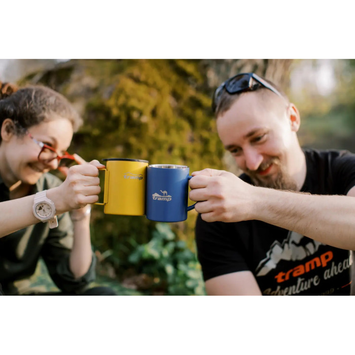 Термокружка TRAMP со складными ручками и поилкой 400мл UTRC-137 mustard  