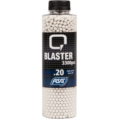Страйкбольные шарики ASG Q Blaster White 6 мм 0,2г 3300 шт