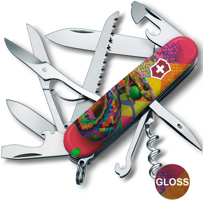 Складной нож Victorinox HUNTSMAN ZODIAC Змея-теннисист 1.3713.Z4300pk  