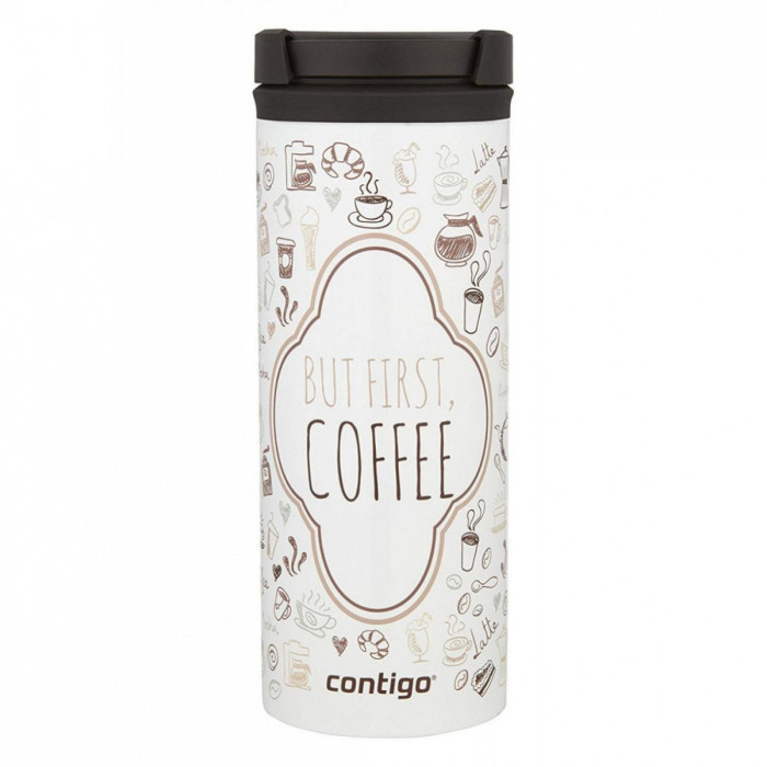 Термокружка Contigo Twistseal Eclipse 473 мл White (But First, Coffee) 