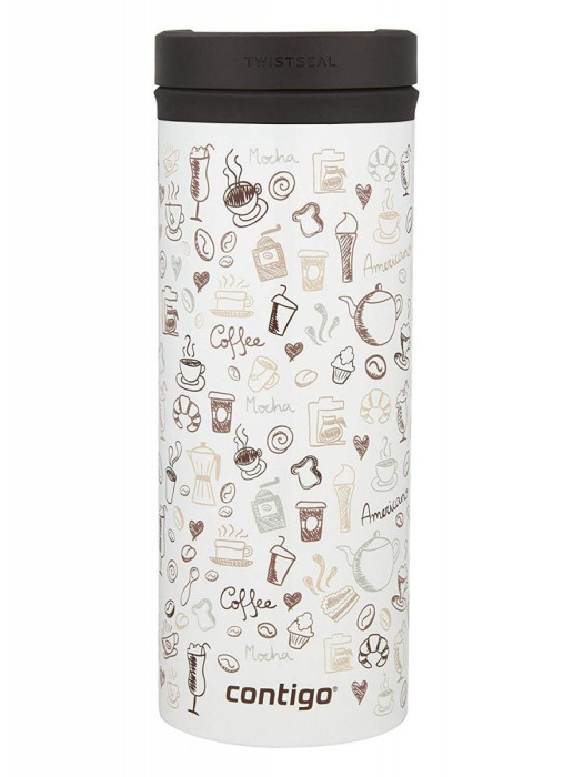 Термокружка Contigo Twistseal Eclipse 473 мл White (But First, Coffee)  