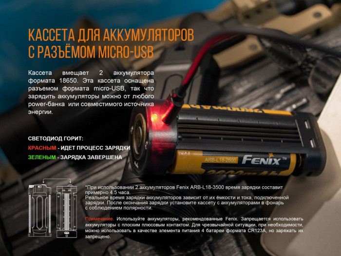 Тактический фонарь Fenix TK35UE ( серия 2018) , серый, XHP70 HI, 3200 люмен  